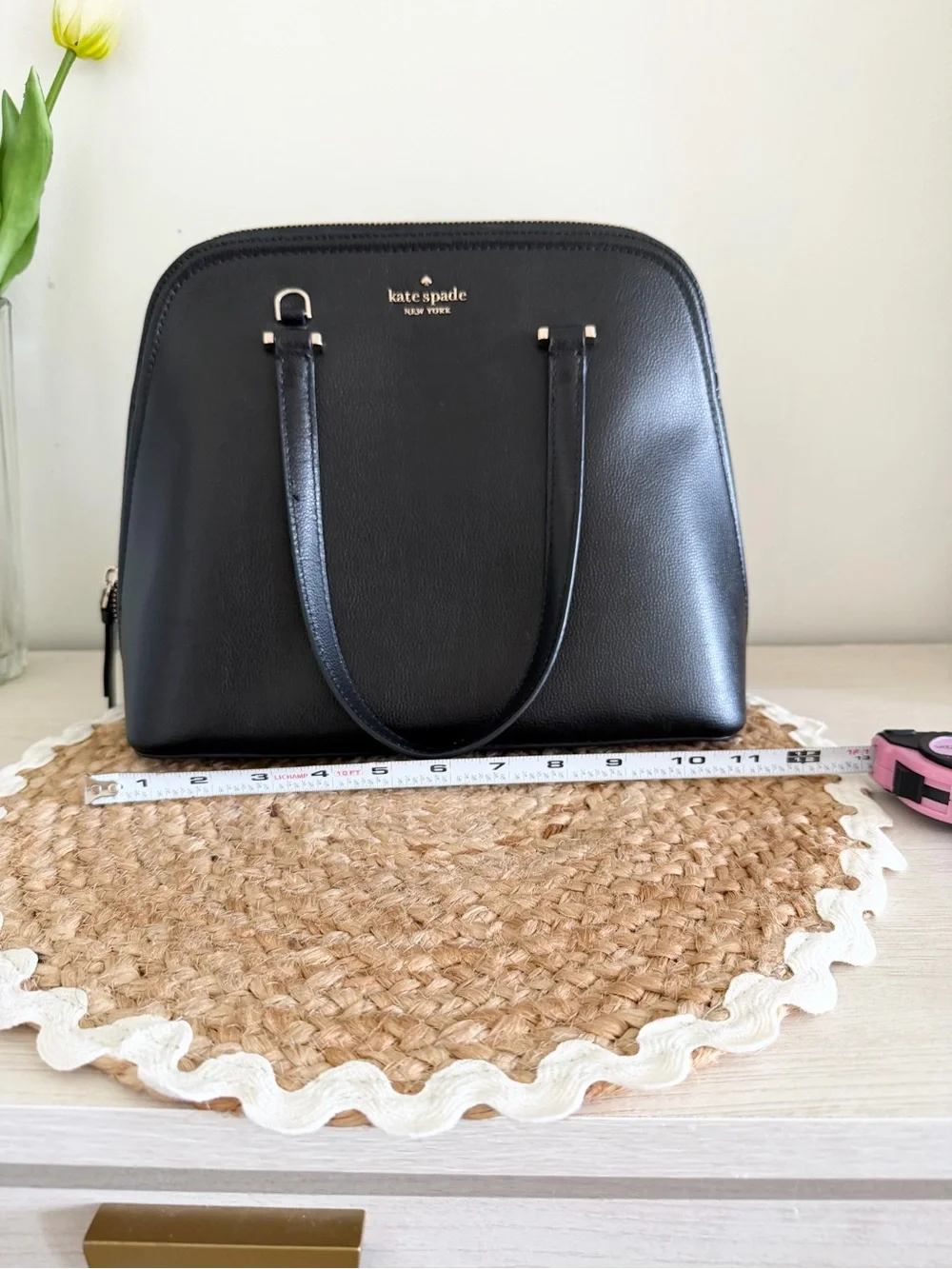 Kate Spade Patterson Drive Medium Dome Satchel Black Leather